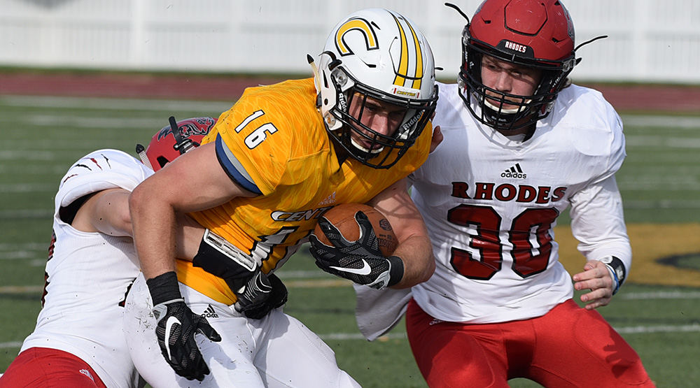 Cody Estep fights through tackles